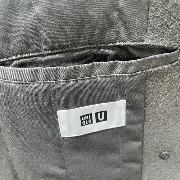 Uniqlo U Lemaire Wool Blend Pea Coat S Excellent - Picture 7 of 9